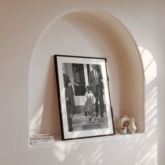 Young Black Girl Protest Wall Art, Ruby Bridges Print