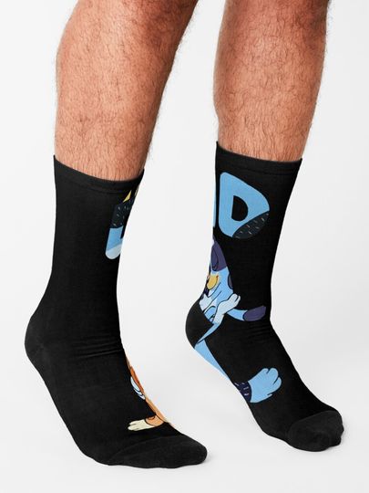 Dad Playing Son And Daughter Blueys Socks