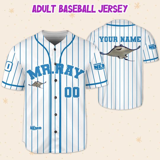 Personalize Finding Nemo Ray Funny Life Jersey, Disney Baseball Jersey
