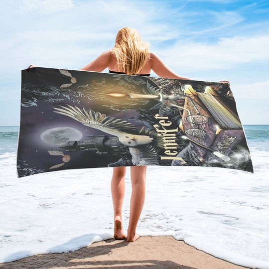 Magic Wizard, Custom Starry Night Towel, Valentine's Day Gift, Wizard Towel, Magic School