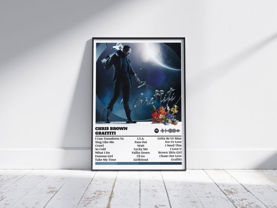 Chris Brown Poster Print | Graffiti Poster | Music Poster