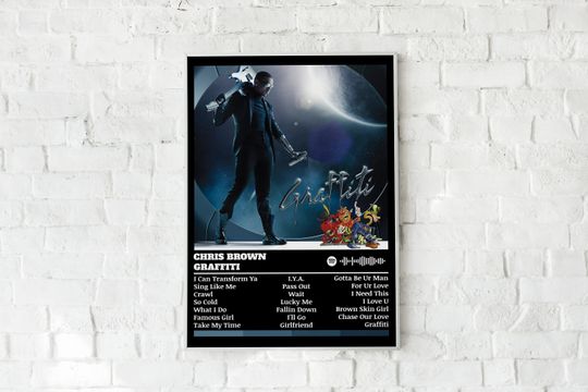 Chris Brown Poster Print | Graffiti Poster | Music Poster