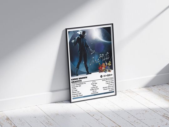 Chris Brown Poster Print | Graffiti Poster | Music Poster