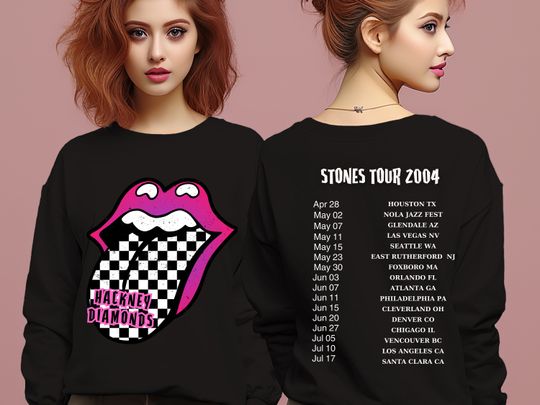 Rolling Stones Sweatshirt,Graphic Tee, Distressed Band Shirt