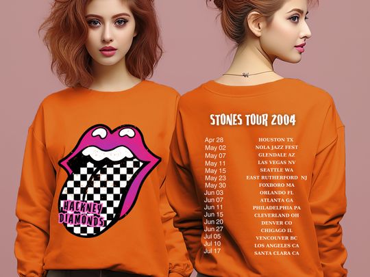 Rolling Stones Sweatshirt,Graphic Tee, Distressed Band Shirt