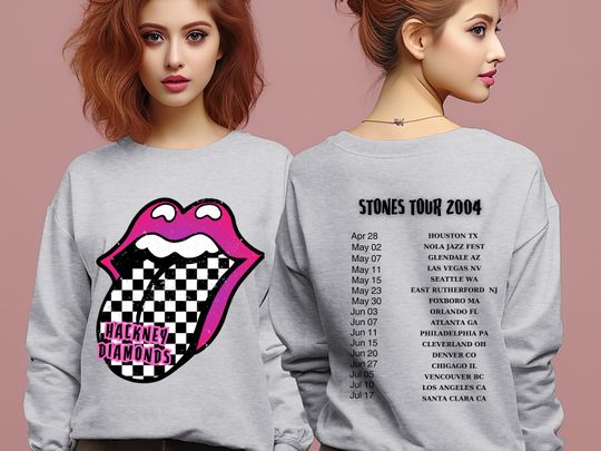 Rolling Stones Sweatshirt,Graphic Tee, Distressed Band Shirt