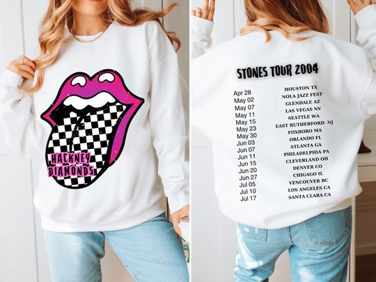 Rolling Stones Sweatshirt,Graphic Tee, Distressed Band Shirt