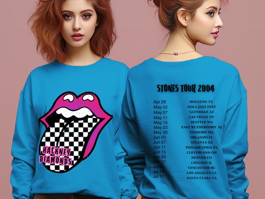 Rolling Stones Sweatshirt,Graphic Tee, Distressed Band Shirt