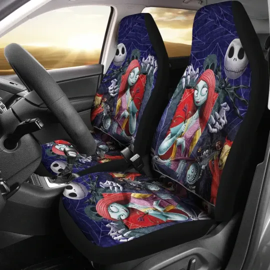 Jack Skellington And Sally Nightmare Before Christmas Car Seat Covers, Car Seat Protector, Car Seat Cover