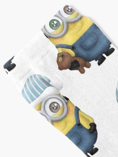Minion Bob Socks, Comfortable Cotton Socks for Men, Women, kids, Trending Casual Style