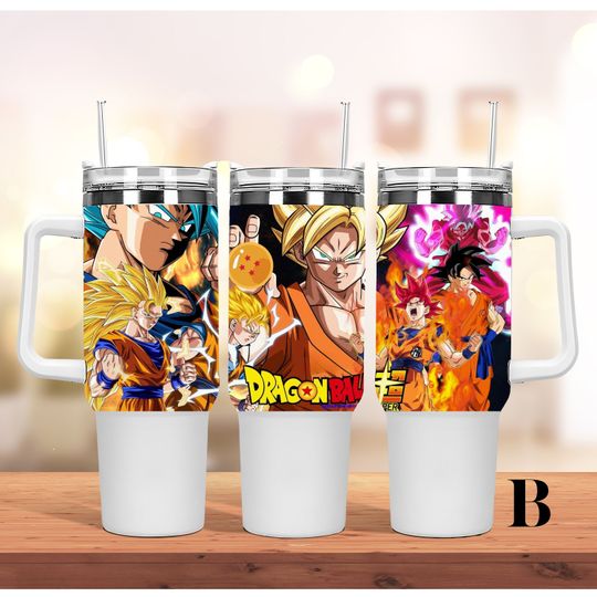 FATHER'S DAY GIFT.Custom Personalized Dragon Ball Z  40oz Tumbler with handle
