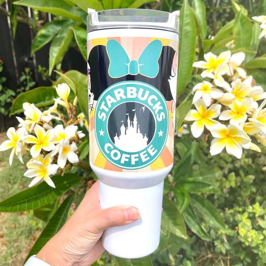 Custom Personalized gift Disney Starbucks The Aristocats Marie 40oz Tumbler with handle