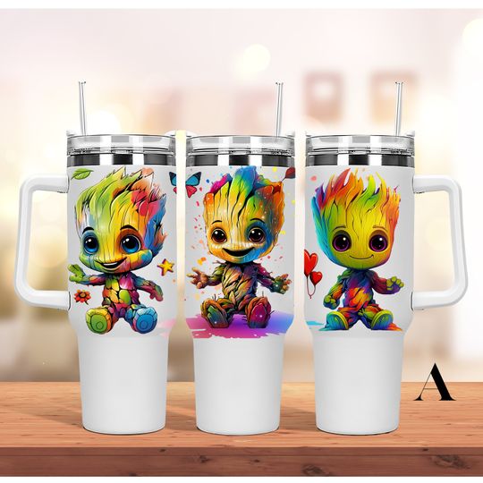 Custom Personalized gift Disney Marvel I Am Groot 40oz Tumbler with handle