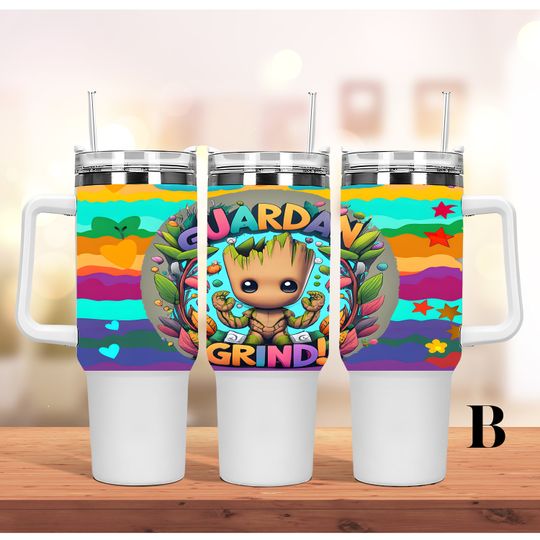 Custom Personalized gift Disney Marvel I Am Groot 40oz Tumbler with handle