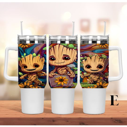 Custom Personalized gift Disney Marvel I Am Groot 40oz Tumbler with handle