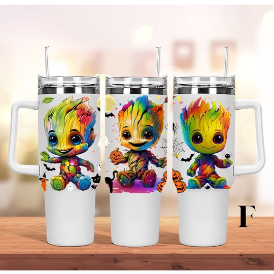 Custom Personalized gift Disney Marvel I Am Groot 40oz Tumbler with handle