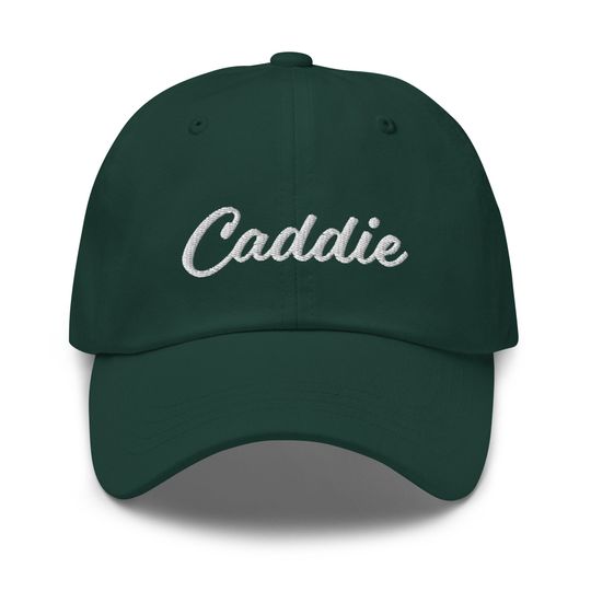 Caddie hat - golf gift (white embroidery)