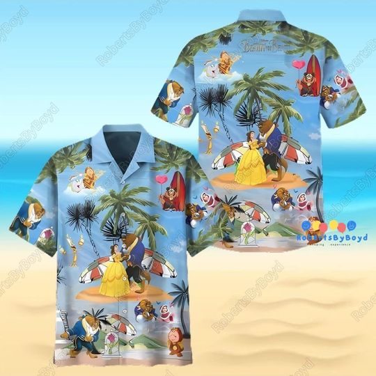 Beauty And The Beast Hawaii Shirt, Belle Princess Shirt, Disney Princess Tee, Beauty And The Beast Shirt, Summer Vacation Tee