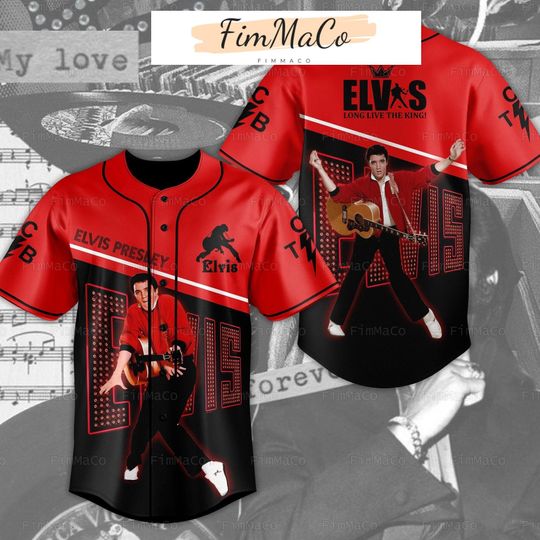 Elvis Presley Jersey, Elvis Baseball Jersey, Elvis Presley Comfortable Short Sleeve Sports Jersey For Baseball Lovers