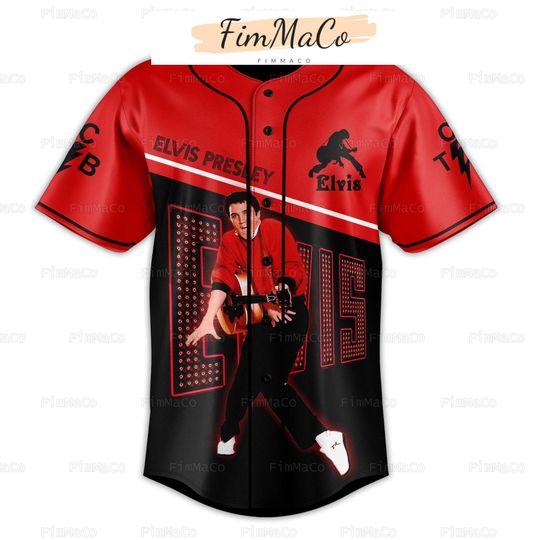 Elvis Presley Jersey, Elvis Baseball Jersey, Elvis Presley Comfortable Short Sleeve Sports Jersey For Baseball Lovers