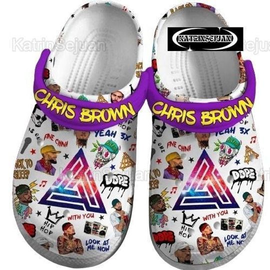 Chris Brown With You Clogs, Chris Brown Tour 2024 Clogs, Casual Shoes For Women, Chris Brown Sandals, Shoes Women, Chris Brown Fan Gi