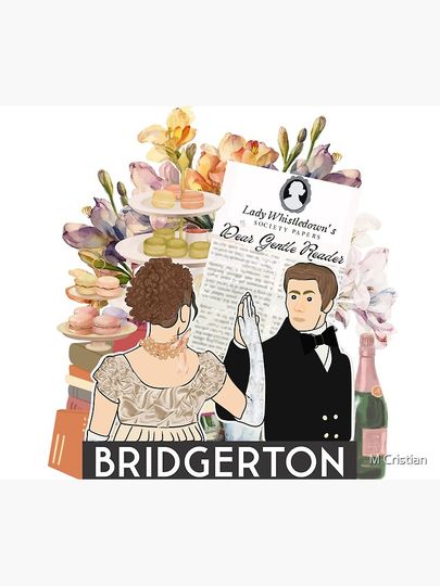 Dear Gentle Reader Tapestry, Bridgerton Colin and Penelope Polin Couple Tapestry, Bridgerton Merch, Funny Gift Idea, Gift for Fans