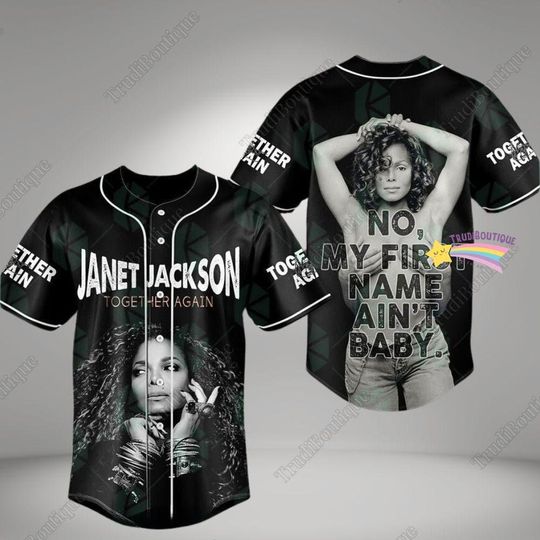 Cool Janet Jackson Baseball Jersey, Janet Jackson Together Again Baseball Shirt