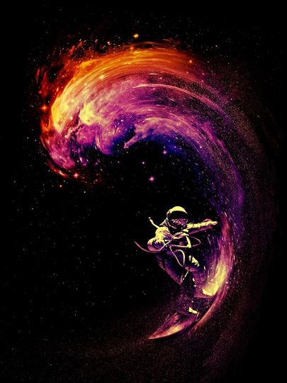 Space Surfing iPhone Case