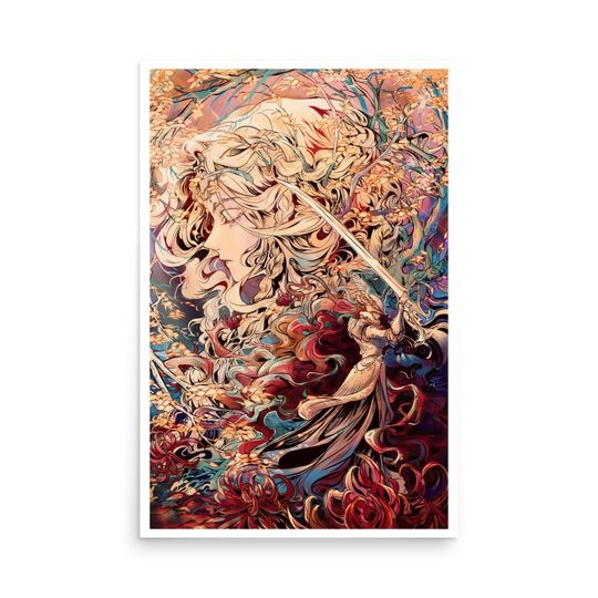 Elden Ring Poster |  Video game poster | Gaming Poster | Elden ring print | Malenia blade of Miquella | Game room decor