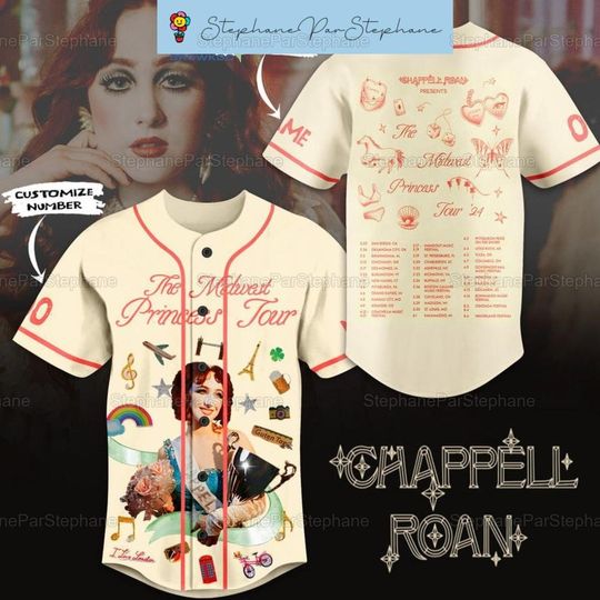 Chappell Roan Midwest Princess Comfortable Short Sleeve Sports Baseball Jersey, Chappell Roan Baseball Jersey
