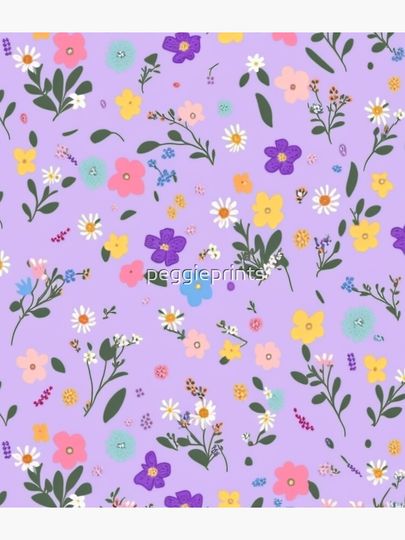 Wildflowers in lilac Backpack