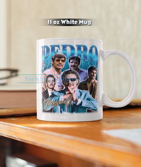 PEDRO PASCAL Coffee Mug, Pedro Pascal Tea Mug, Pedro Pascal Drinkware, Pedro Pascal Mug, Pedro Pascal Merch Gift, Actor Pedro Pascal Mug