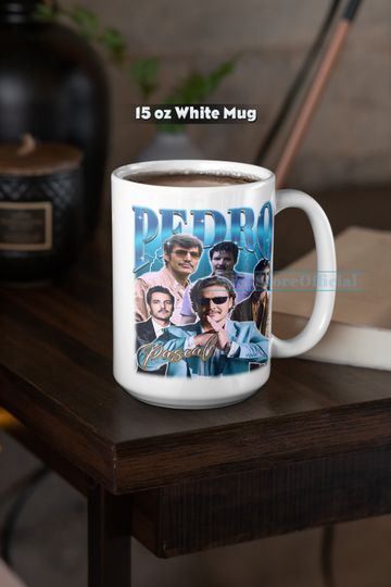 PEDRO PASCAL Coffee Mug, Pedro Pascal Tea Mug, Pedro Pascal Drinkware, Pedro Pascal Mug, Pedro Pascal Merch Gift, Actor Pedro Pascal Mug