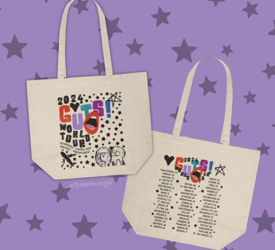 Olivia Rodrigo Vampire Tote bag, Olivia Rodrigo GUTS worldtour merch, Olivia Rodrigo Tote bag