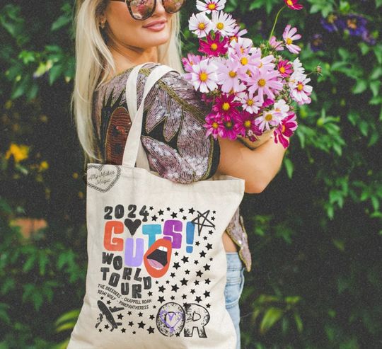 Olivia Rodrigo Vampire Tote bag, Olivia Rodrigo GUTS worldtour merch, Olivia Rodrigo Tote bag