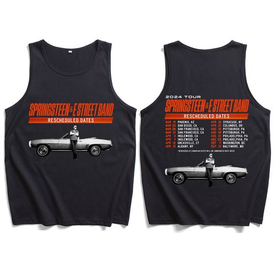 Bruce Springsteen and E Street 2024 Tour Shirts, Music Vintage 90s Tank, Vest Tank Tops T-Shirt, Man Woman Tops Sleeveless