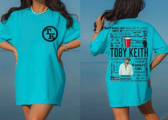 country music tshirt toby keith tshirt, Cotton Short Sleeve Tee, Summer Casual Shirt