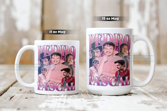 PEDRO PASCAL Coffee Mug, Pedro Pascal Tea Mug, Pedro Pascal Drinkware, Pedro Pascal Mug, Pedro Pascal Merch Gift, Actor Pedro Pascal Mug