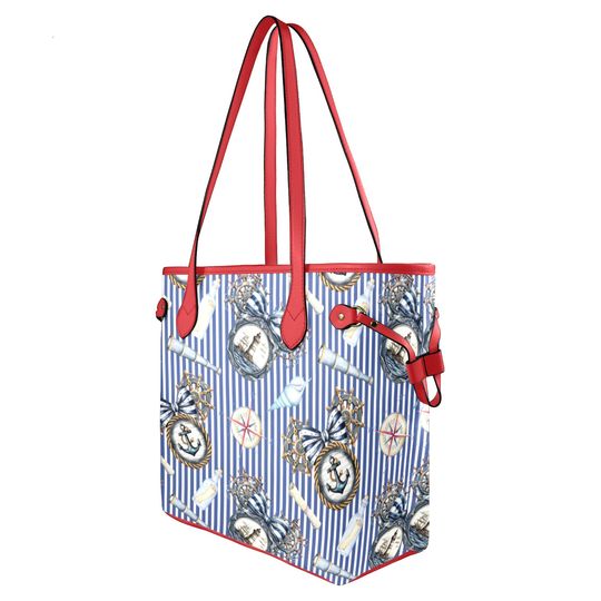 Nautical Anchors Mickey Hard Canvas Tote Bag