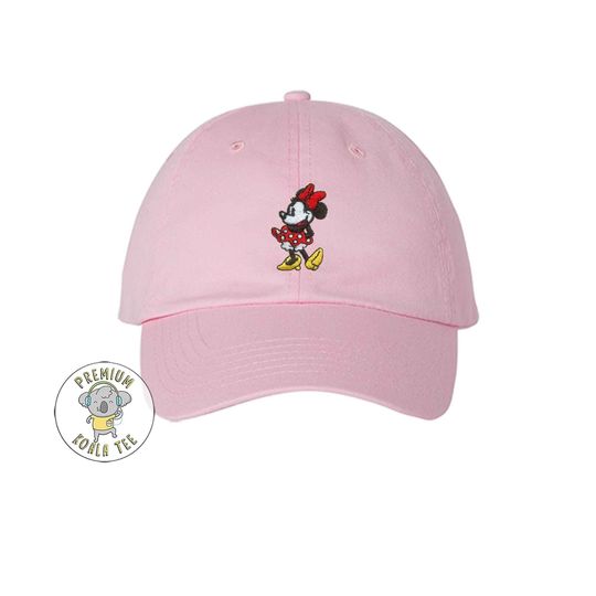 Minnie Mouse Hat, Retro Minnie Embroidered Baseball Cap