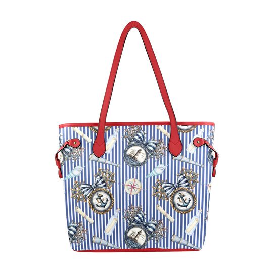 Nautical Anchors Mickey Hard Canvas Tote Bag