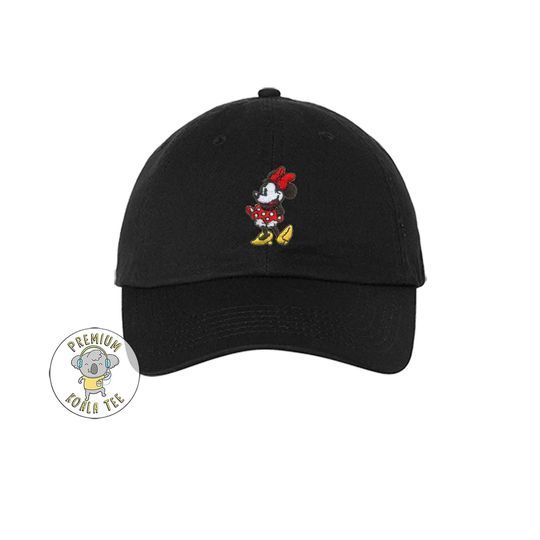 Minnie Mouse Hat, Retro Minnie Embroidered Baseball Cap