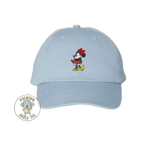Minnie Mouse Hat, Retro Minnie Embroidered Baseball Cap