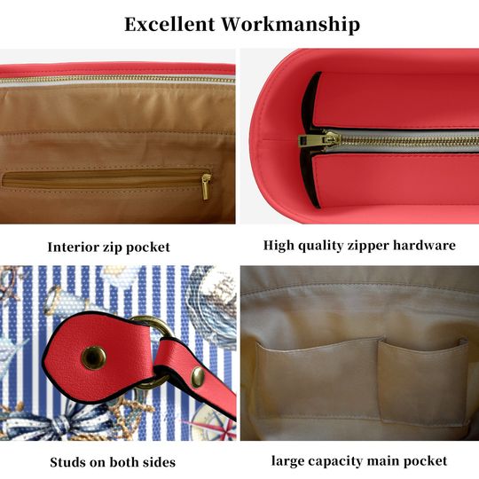 Nautical Anchors Mickey Hard Canvas Tote Bag