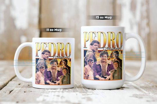 PEDRO PASCAL Coffee Mug, Pedro Pascal Tea Mug, Pedro Pascal Drinkware, Pedro Pascal Mug, Pedro Pascal Merch Gift, Actor Pedro Pascal Mug