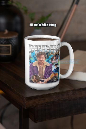 PEDRO PASCAL Coffee Mug, Pedro Pascal Tea Mug, Pedro Pascal Drinkware, Pedro Pascal Mug, Pedro Pascal Merch Gift, Actor Pedro Pascal Mug