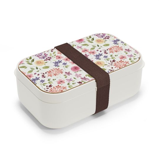 Yellow and Pink Roses Bento Lunch Box, Student Lunch Box, Back To School Gift