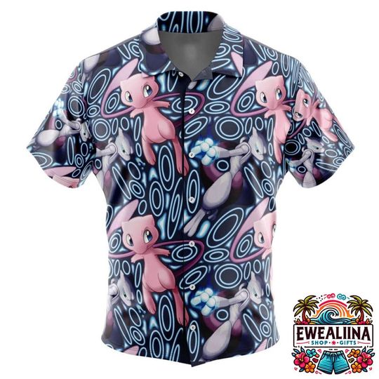 Mew Hawaiian Shirt and Shorts Set, Summer Gift for Him
