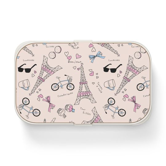 Eiffel Tower Bento Lunch Box, Student Lunch Box, Back To School Gift