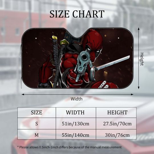 Deadpool Windshield Sun Visor, Windshield Visor, Car Glass Sun Visor, Gifts, Car Decoration, Accessories